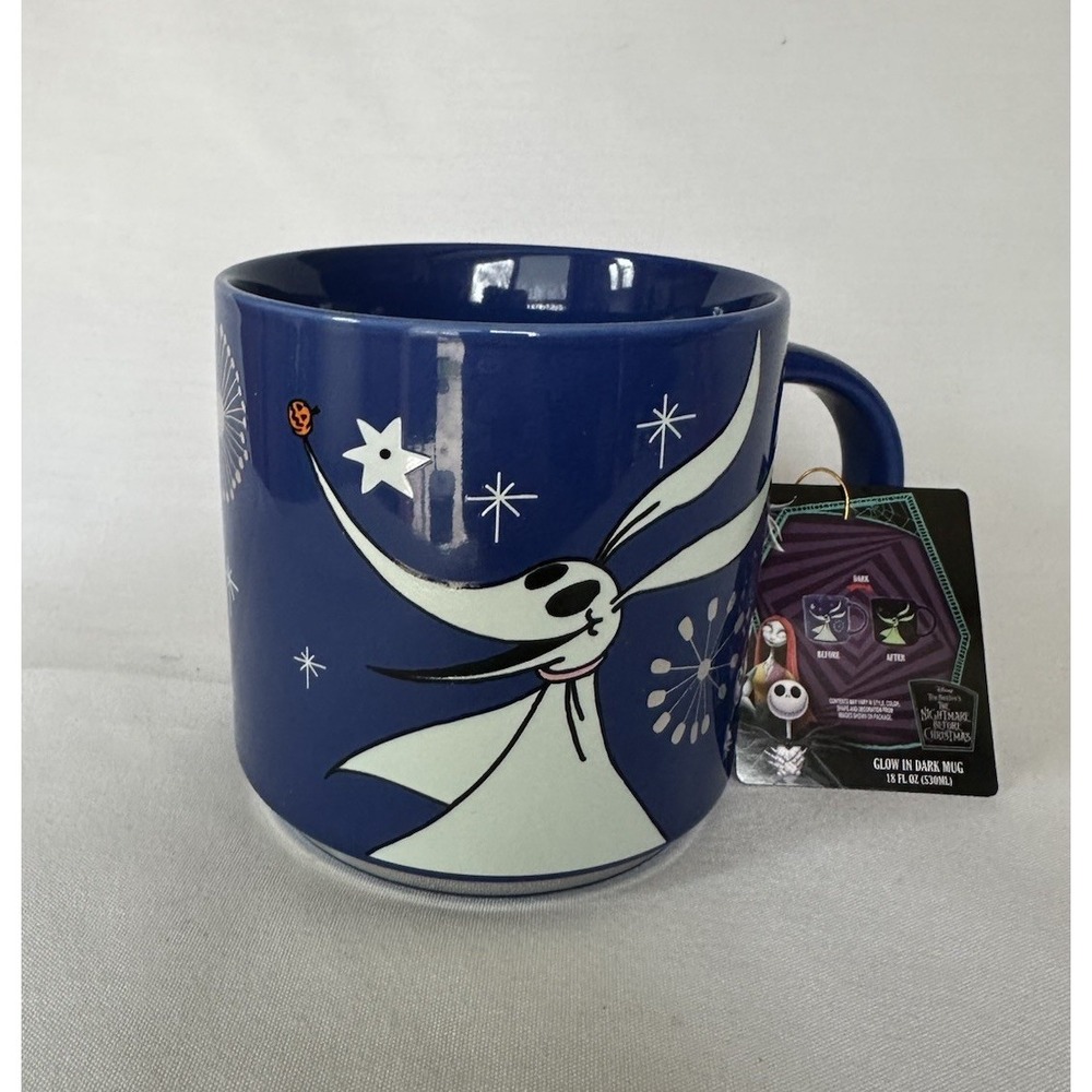 Disney The Nightmare‎ Before Christmas Zero Glow In The Dark Coffee Mug New